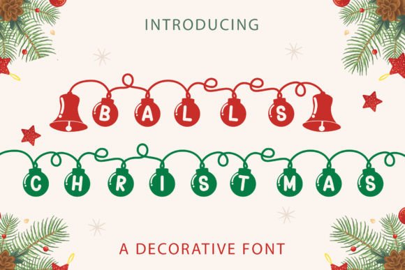 Balls Christmas Font for Holiday Design