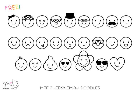 Cheeky Emoji Doodles Font