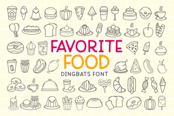 Favorite Food: A Bold Dingbats Font