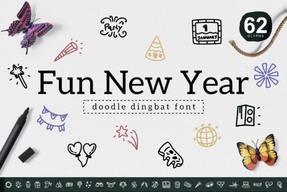 Fun New Year Font for Creative Projects