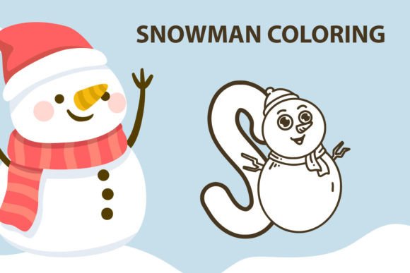 Snowman Coloring Font